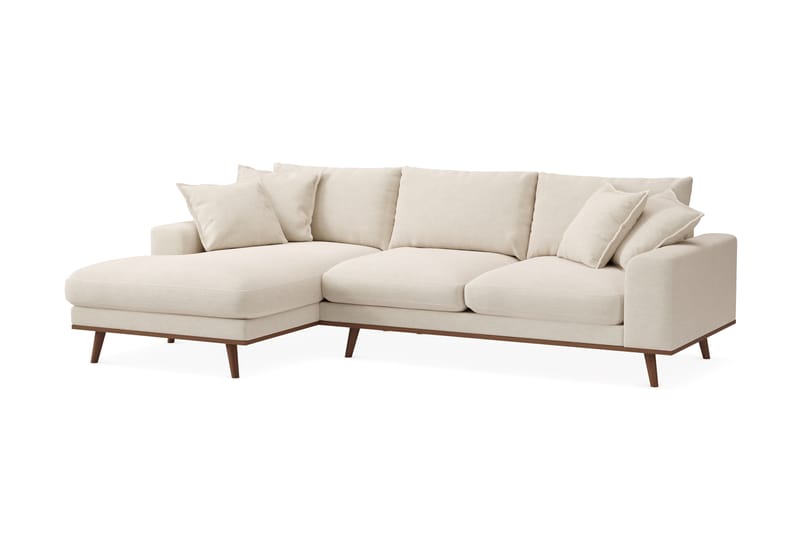 Copenhagen Premium 4-sits Vänstervänd L-formad Djup Divansoffa i Tyg - Beige - Möbler - Soffa - Divansoffor & schäslongsoffa