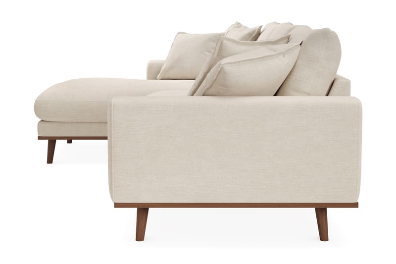 Copenhagen Premium 4-sits Vänstervänd L-formad Djup Divansoffa i Tyg - Beige - Möbler - Soffa - Divansoffor & schäslongsoffa