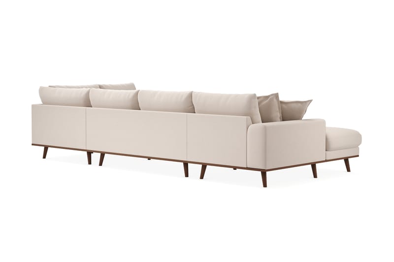 Copenhagen Premium 5-sits Högervänd U-formad Djup Soffa med Divan och Schäslong i Bouclé - Ljusbeige - Möbler - Soffa - U-soffa