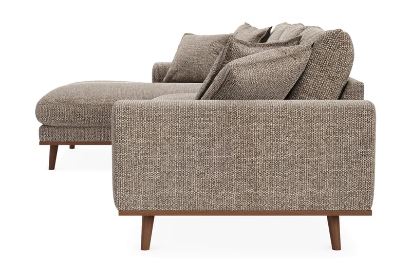 Copenhagen Premium 4-sits Vänstervänd L-formad Djup Divansoffa i Chenille - Brun - Möbler - Soffa - Divansoffor & schäslongsoffa
