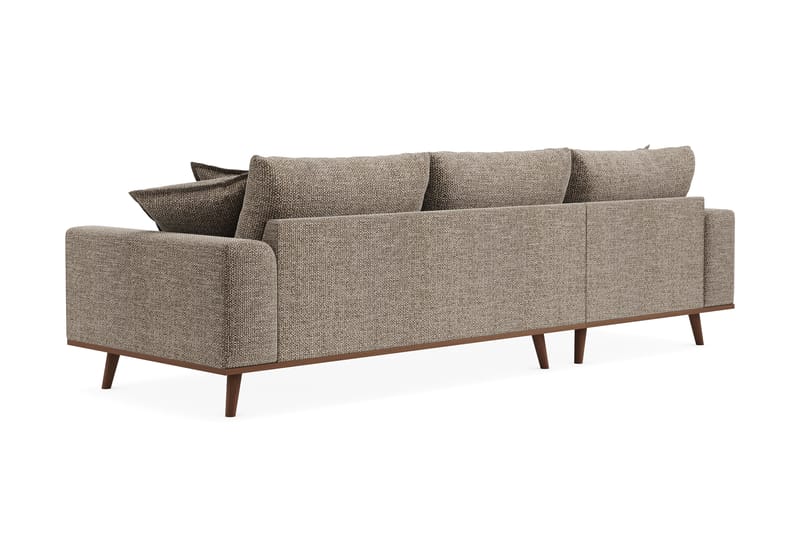 Copenhagen Premium 4-sits Vänstervänd L-formad Djup Divansoffa i Chenille - Brun - Möbler - Soffa - Divansoffor & schäslongsoffa