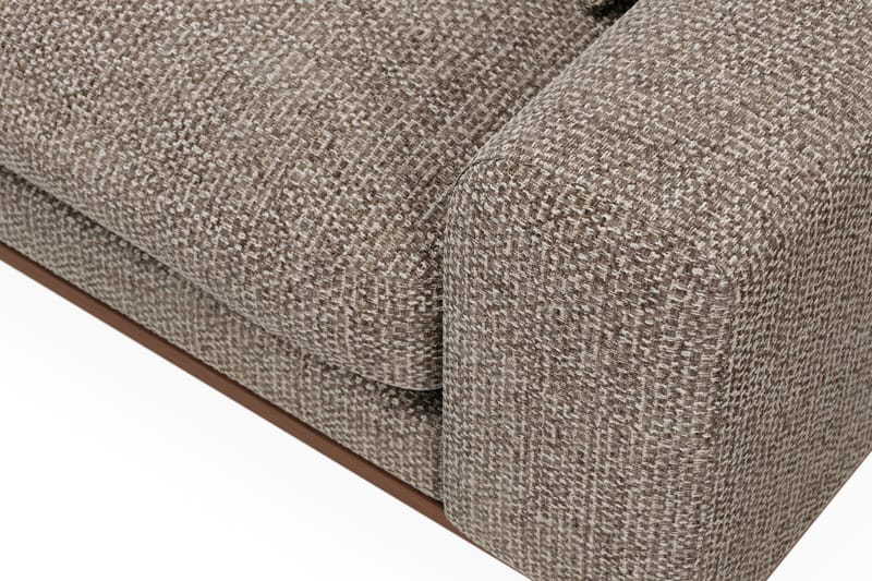 Copenhagen Premium 4-sits Vänstervänd L-formad Djup Schäslongsoffa i Chenille - Brun - Möbler - Soffa - Divansoffor & schäslongsoffa