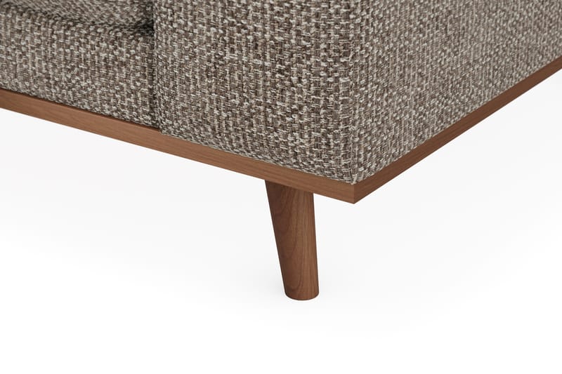 Copenhagen Premium 4-sits Vänstervänd L-formad Djup Schäslongsoffa i Chenille - Brun - Möbler - Soffa - Divansoffor & schäslongsoffa
