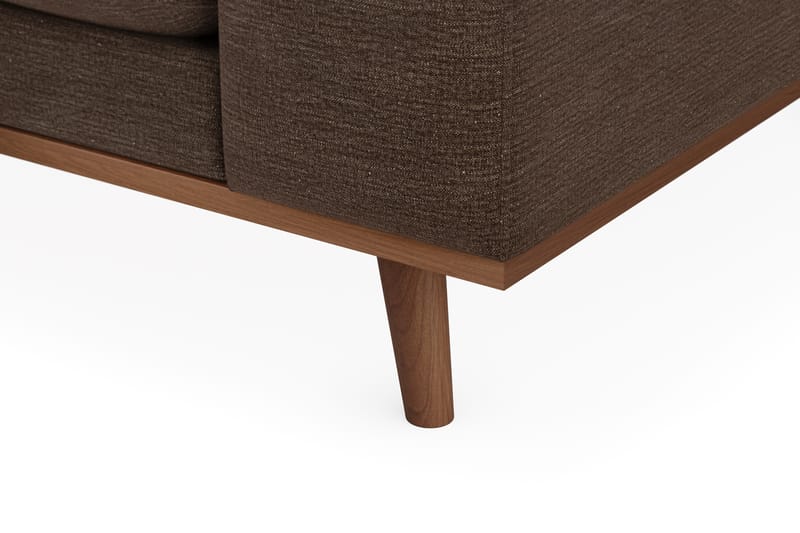 Copenhagen Premium 4-sits Vänstervänd L-formad Djup Divansoffa i Tyg - Brun - Möbler - Soffa - Divansoffor & schäslongsoffa