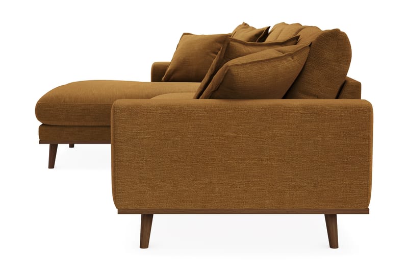 Copenhagen Premium 4-sits Vänstervänd L-formad Djup Divansoffa i Tyg - Senapsgul - Möbler - Soffa - Divansoffor & schäslongsoffa