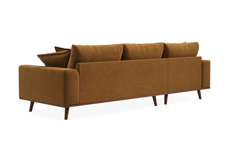 Copenhagen Premium 4-sits Vänstervänd L-formad Djup Divansoffa i Tyg - Senapsgul - Möbler - Soffa - Divansoffor & schäslongsoffa