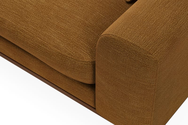 Copenhagen Premium 4-sits Vänstervänd L-formad Djup Divansoffa i Tyg - Senapsgul - Möbler - Soffa - Divansoffor & schäslongsoffa