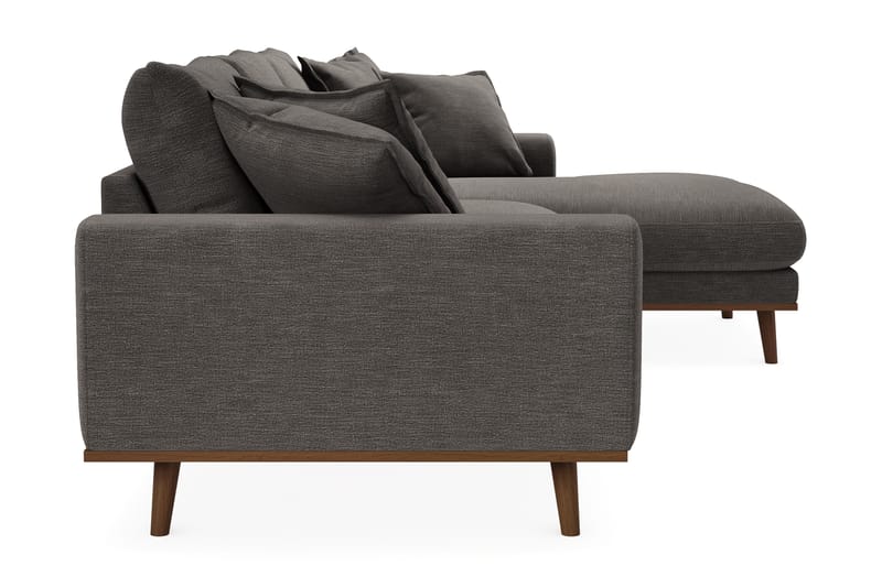 Copenhagen Premium 4-sits Högervänd L-formad Djup Divansoffa i Tyg - Mörkgrå - Möbler - Soffa - Divansoffor & schäslongsoffa