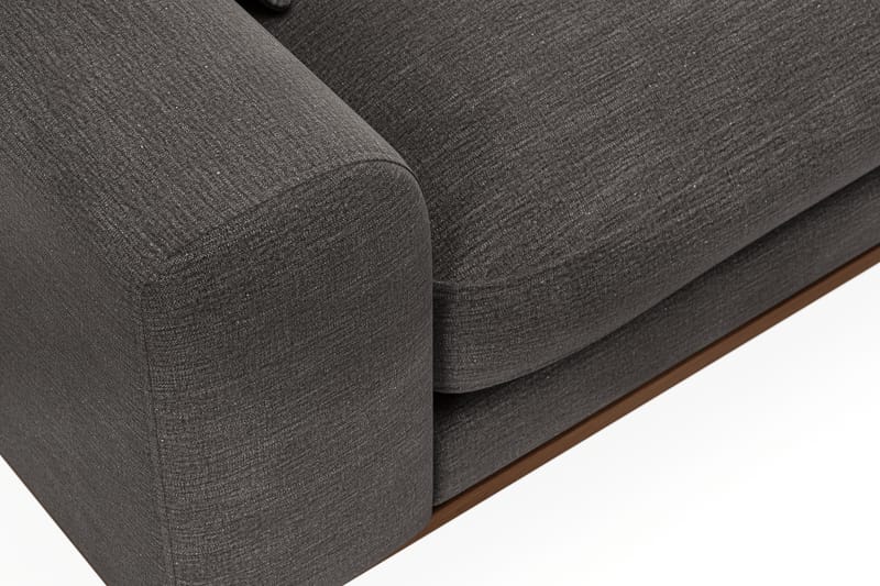 Copenhagen Premium 4-sits Högervänd L-formad Djup Schäslongsoffa i Tyg - Mörkgrå - Möbler - Soffa - Divansoffor & schäslongsoffa