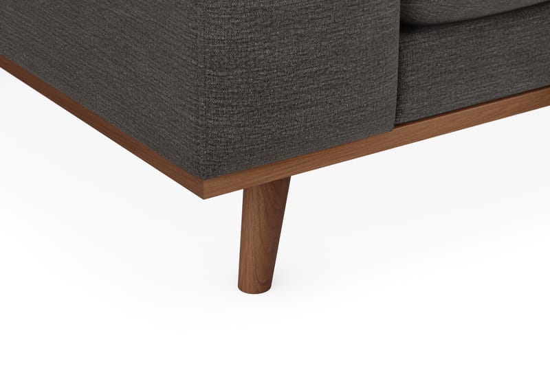 Copenhagen Premium 4-sits Högervänd L-formad Djup Schäslongsoffa i Tyg - Mörkgrå - Möbler - Soffa - Divansoffor & schäslongsoffa
