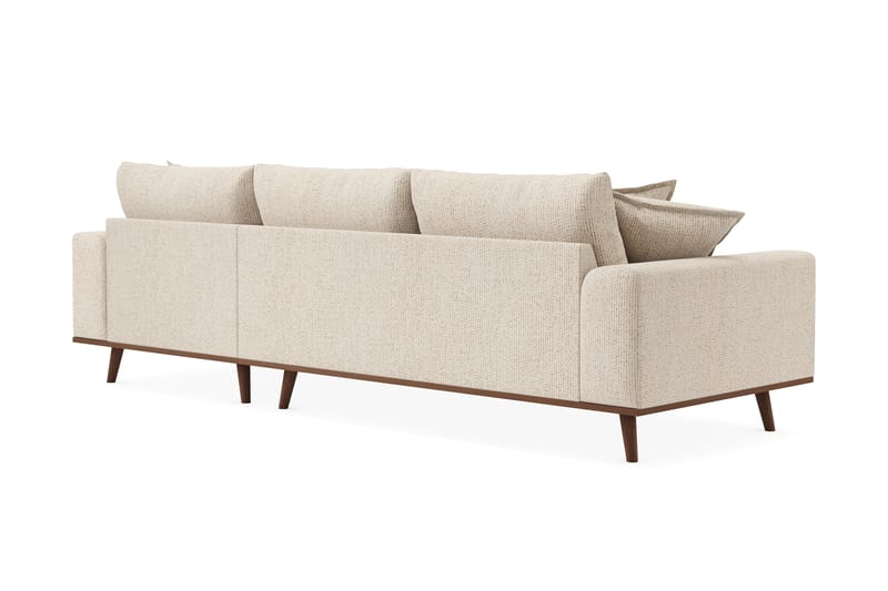 Copenhagen Premium 4-sits Högervänd L-formad Djup Divansoffa i Chenille - Beige - Möbler - Soffa - Divansoffor & schäslongsoffa