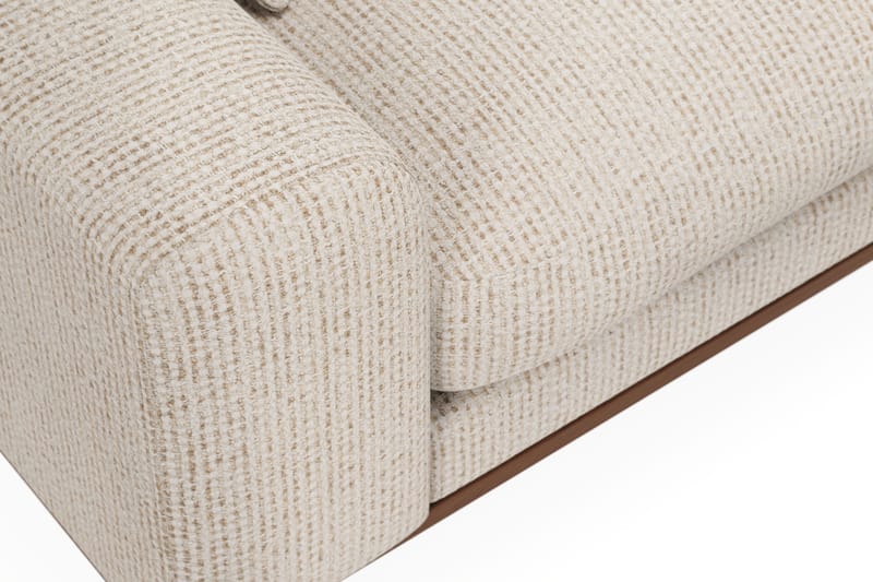 Copenhagen Premium 4-sits Högervänd L-formad Djup Divansoffa i Chenille - Beige - Möbler - Soffa - Divansoffor & schäslongsoffa