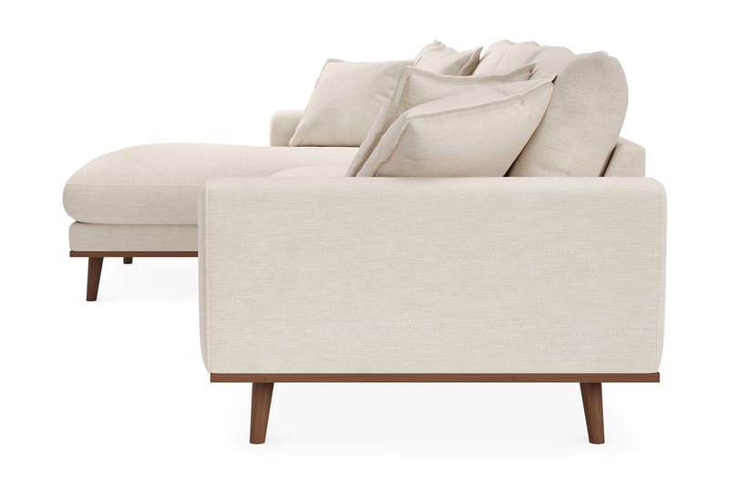 Copenhagen Premium 4-sits Vänstervänd L-formad Djup Divansoffa i Tyg - Ljusbeige - Möbler - Soffa - Divansoffor & schäslongsoffa