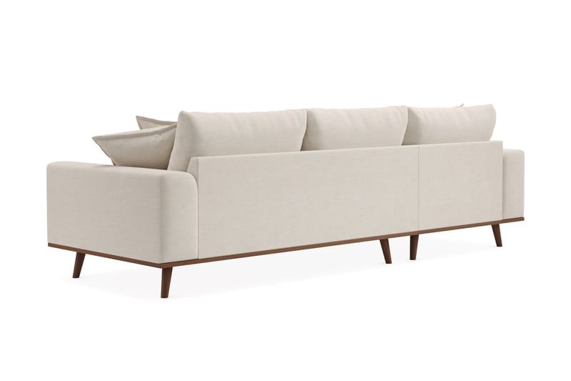 Copenhagen Premium 4-sits Vänstervänd L-formad Djup Divansoffa i Tyg - Ljusbeige - Möbler - Soffa - Divansoffor & schäslongsoffa