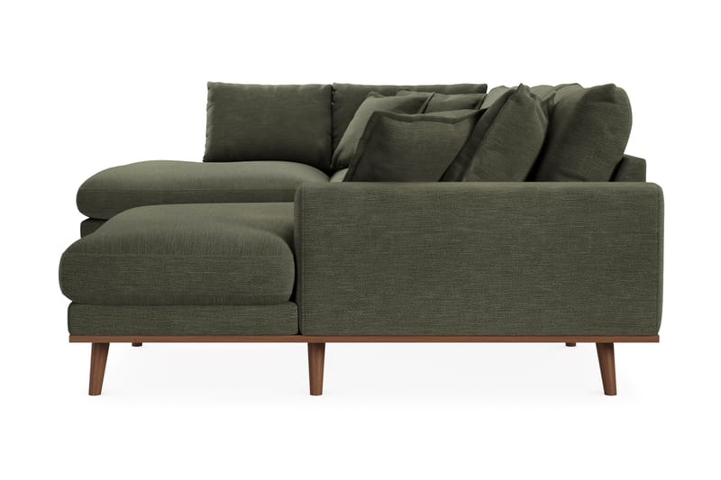 Copenhagen Premium 5-sits Högervänd U-formad Djup Soffa med Divan och Schäslong i Tyg - Grön - Möbler - Soffa - U-soffa