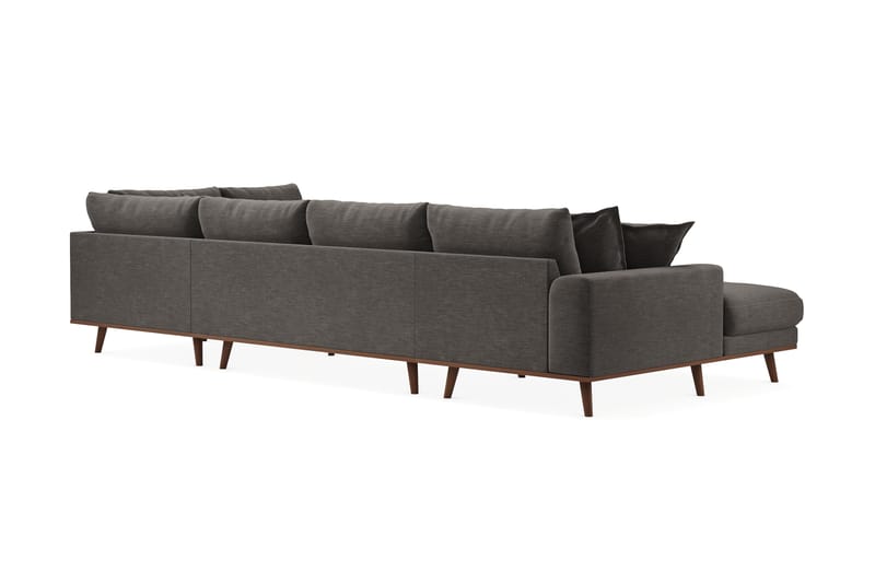 Copenhagen Premium 5-sits Vänstervänd U-formad Djup Soffa med Divan och Schäslong i Tyg - Mörkgrå - Möbler - Soffa - U-soffa