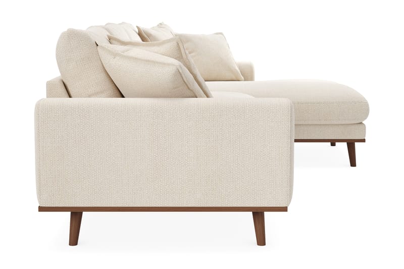 Copenhagen Premium 4-sits Högervänd L-formad Djup Divansoffa i Chenille - Ljusbeige - Möbler - Soffa - Divansoffor & schäslongsoffa