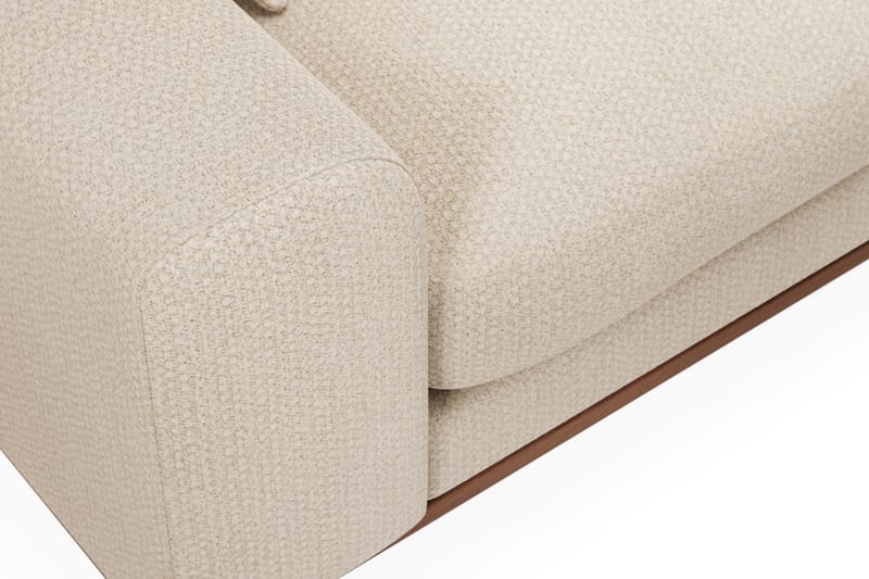Copenhagen Premium 4-sits Högervänd L-formad Djup Schäslongsoffa i Chenille - Ljusbeige - Möbler - Soffa - Divansoffor & schäslongsoffa