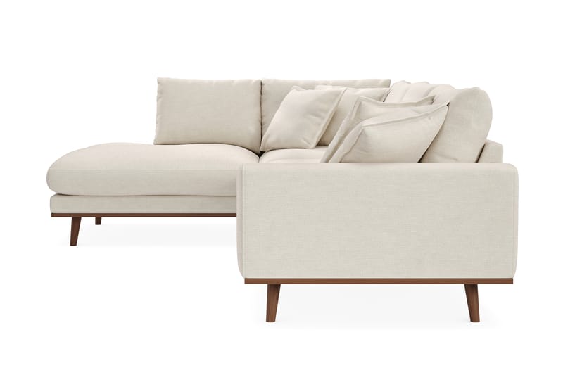 Copenhagen Premium 4-sits Vänstervänd L-formad Djup Schäslongsoffa i Tyg - Ljusbeige - Möbler - Soffa - Divansoffor & schäslongsoffa