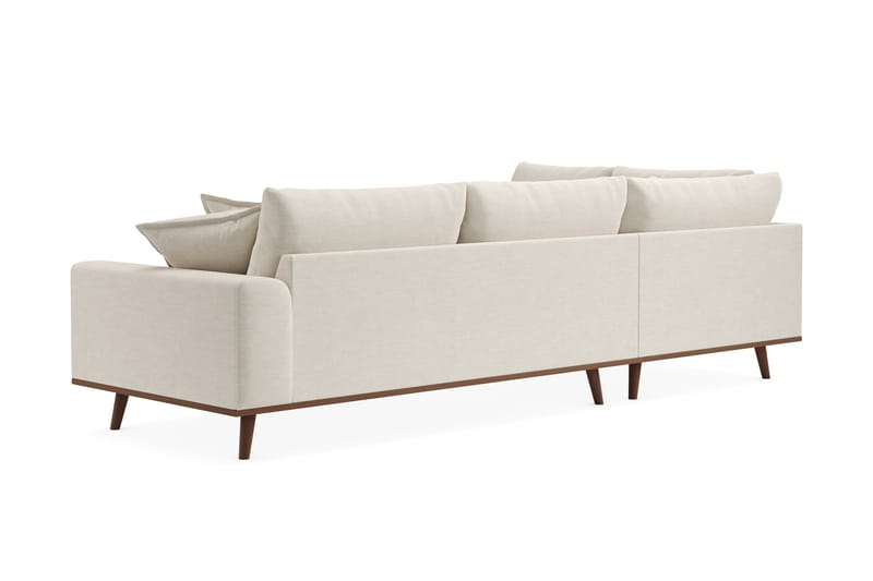 Copenhagen Premium 4-sits Vänstervänd L-formad Djup Schäslongsoffa i Tyg - Ljusbeige - Möbler - Soffa - Divansoffor & schäslongsoffa