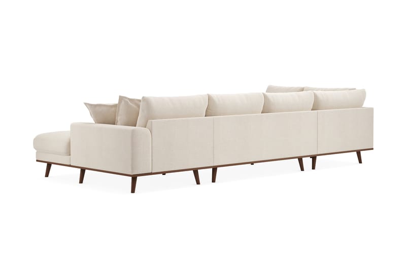 Copenhagen Premium 5-sits Vänstervänd U-formad Djup Soffa med Divan och Schäslong i Chenille - Ljusbeige - Möbler - Soffa - U-soffa