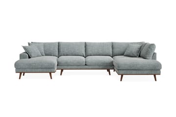 Copenhagen Premium 5-sits Högervänd U-formad Djup Soffa med Divan och Schäslong i Chenille