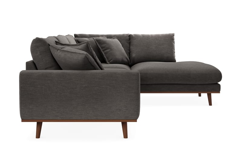 Copenhagen Premium 4-sits Högervänd L-formad Djup Schäslongsoffa i Tyg - Mörkgrå - Möbler - Soffa - Divansoffor & schäslongsoffa