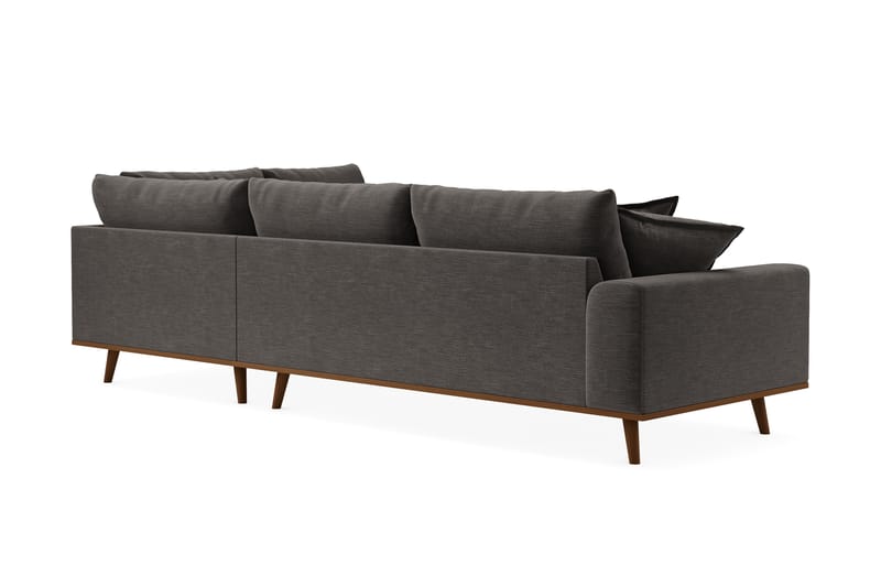 Copenhagen Premium 4-sits Högervänd L-formad Djup Schäslongsoffa i Tyg - Mörkgrå - Möbler - Soffa - Divansoffor & schäslongsoffa