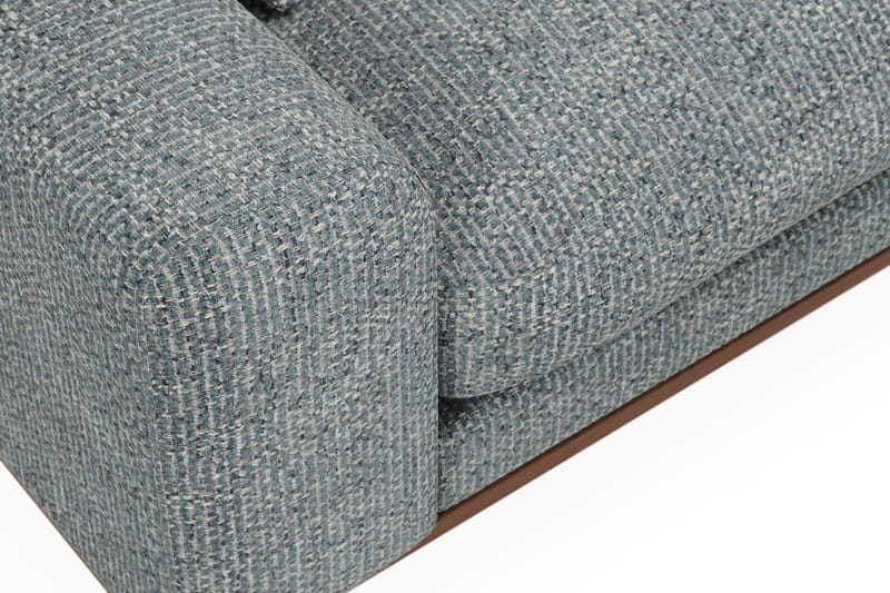Copenhagen Premium 4-sits Högervänd L-formad Djup Divansoffa i Chenille - Grå/Blå - Möbler - Soffa - Divansoffor & schäslongsoffa