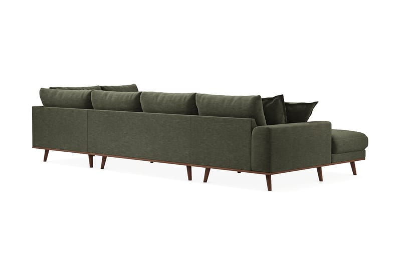 Copenhagen Premium 5-sits Vänstervänd U-formad Djup Soffa med Divan och Schäslong i Tyg - Grön - Möbler - Soffa - U-soffa