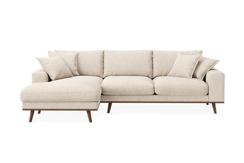 Copenhagen Premium 4-sits Vänstervänd L-formad Djup Divansoffa i Chenille - Beige - Möbler - Soffa - Divansoffor & schäslongsoffa