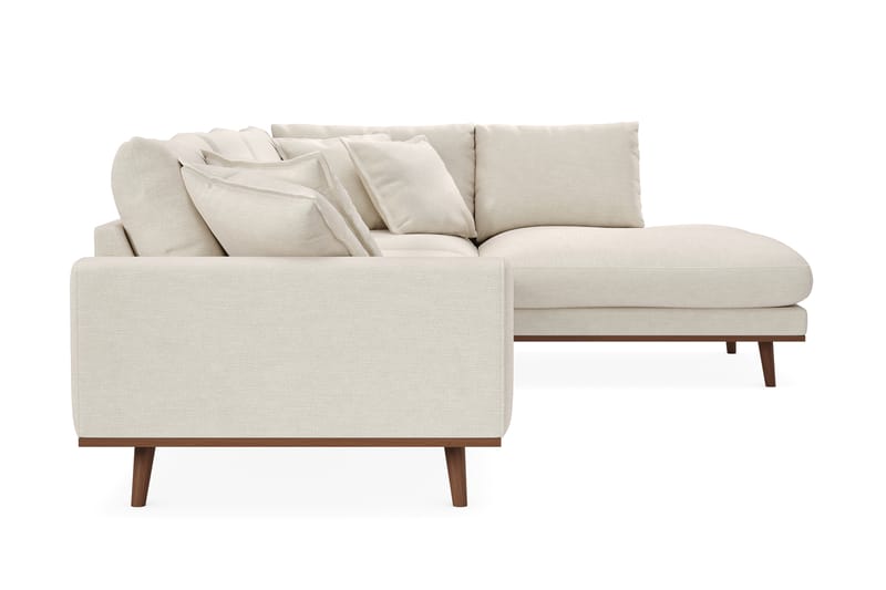 Copenhagen Premium 4-sits Högervänd L-formad Djup Schäslongsoffa i Tyg - Ljusbeige - Möbler - Soffa - Divansoffor & schäslongsoffa