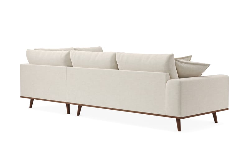 Copenhagen Premium 4-sits Högervänd L-formad Djup Schäslongsoffa i Tyg - Ljusbeige - Möbler - Soffa - Divansoffor & schäslongsoffa