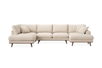Copenhagen Premium 5-sits Vänstervänd U-formad Djup Soffa med Divan och Schäslong i Chenille