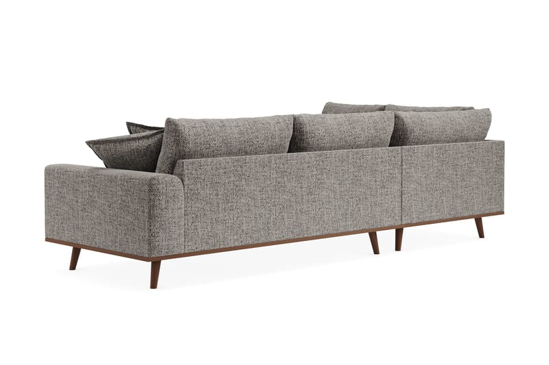 Copenhagen Premium 4-sits Vänstervänd L-formad Djup Schäslongsoffa i Chenille - Grå - Möbler - Soffa - Divansoffor & schäslongsoffa