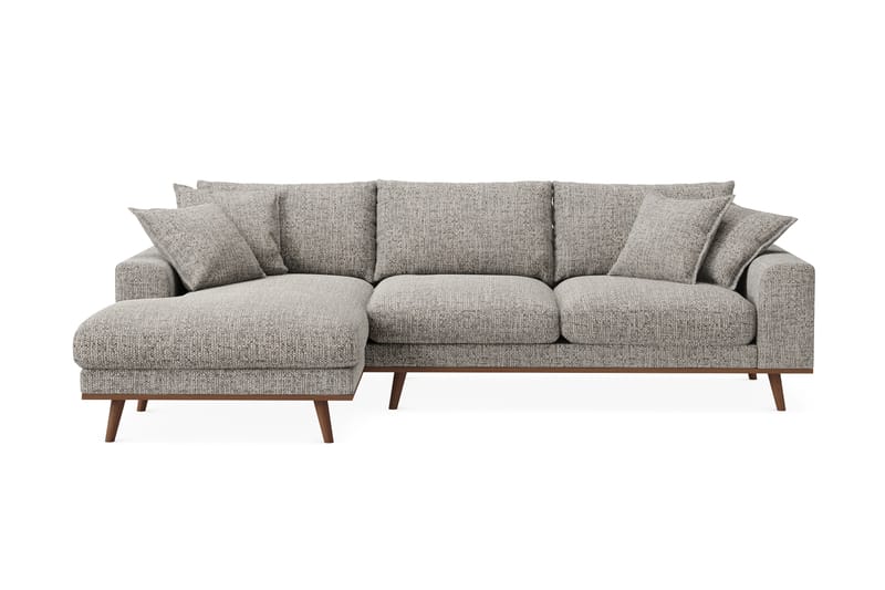 Copenhagen Premium 4-sits Vänstervänd L-formad Djup Divansoffa i Chenille - Grå - Möbler - Soffa - Divansoffor & schäslongsoffa