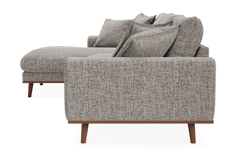 Copenhagen Premium 4-sits Vänstervänd L-formad Djup Divansoffa i Chenille - Grå - Möbler - Soffa - Divansoffor & schäslongsoffa