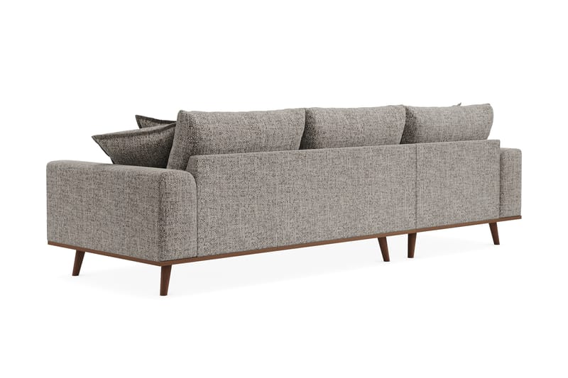 Copenhagen Premium 4-sits Vänstervänd L-formad Djup Divansoffa i Chenille - Grå - Möbler - Soffa - Divansoffor & schäslongsoffa