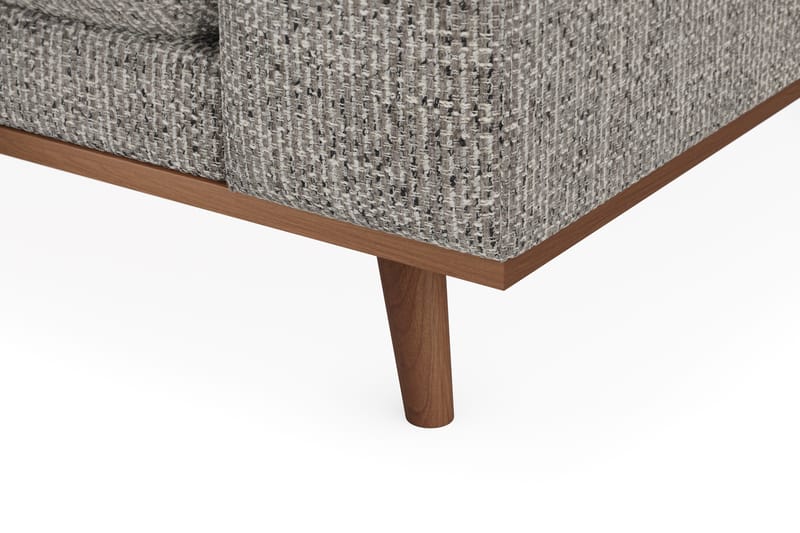 Copenhagen Premium 4-sits Vänstervänd L-formad Djup Divansoffa i Chenille - Grå - Möbler - Soffa - Divansoffor & schäslongsoffa
