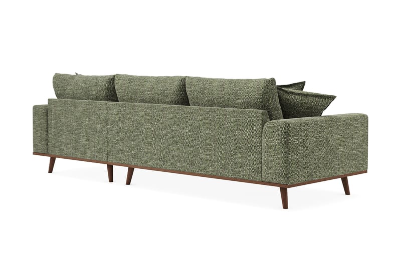 Copenhagen Premium 4-sits Högervänd L-formad Djup Divansoffa i Chenille - Grön - Möbler - Soffa - Divansoffor & schäslongsoffa
