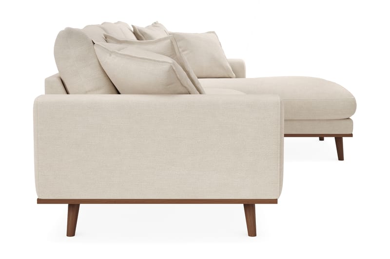 Copenhagen Premium 4-sits Högervänd L-formad Djup Divansoffa i Tyg - Beige - Möbler - Soffa - Divansoffor & schäslongsoffa