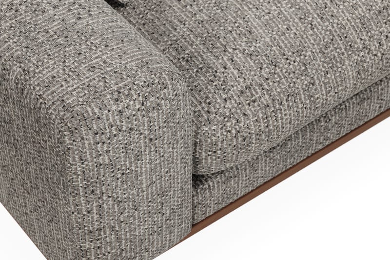 Copenhagen Premium 4-sits Högervänd L-formad Djup Schäslongsoffa i Chenille - Grå - Möbler - Soffa - Divansoffor & schäslongsoffa