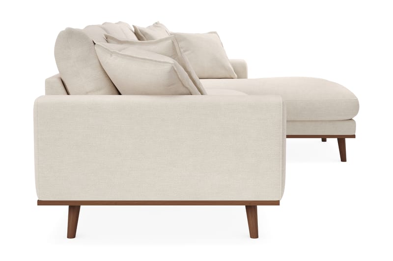 Copenhagen Premium 4-sits Högervänd L-formad Djup Divansoffa i Tyg - Ljusbeige - Möbler - Soffa - Divansoffor & schäslongsoffa
