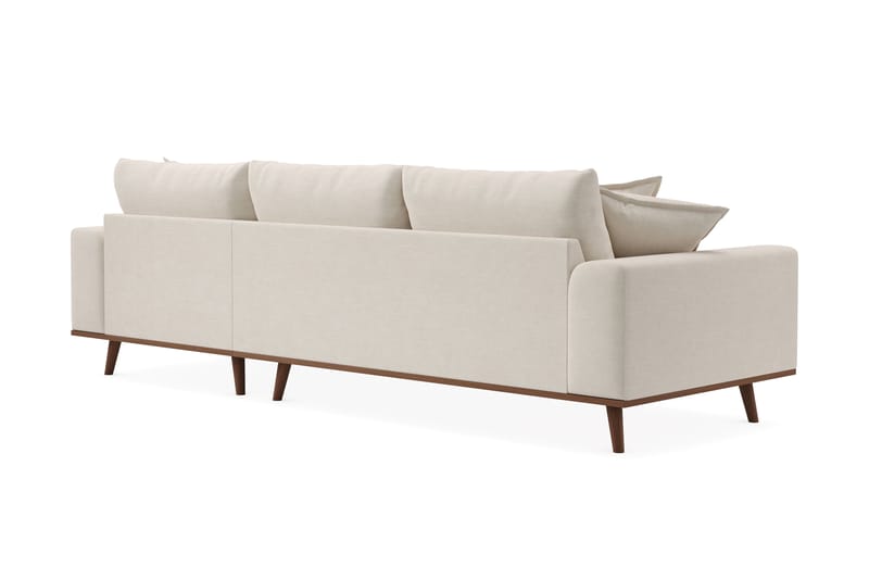 Copenhagen Premium 4-sits Högervänd L-formad Djup Divansoffa i Tyg - Ljusbeige - Möbler - Soffa - Divansoffor & schäslongsoffa