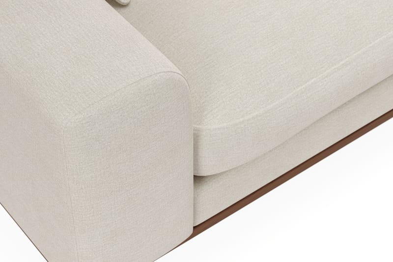 Copenhagen Premium 4-sits Högervänd L-formad Djup Divansoffa i Tyg - Ljusbeige - Möbler - Soffa - Divansoffor & schäslongsoffa