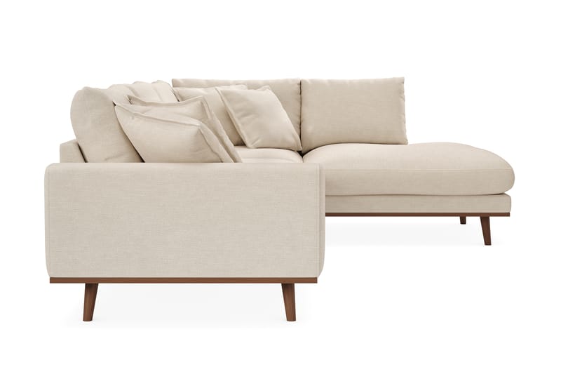 Copenhagen Premium 4-sits Högervänd L-formad Djup Schäslongsoffa i Tyg - Beige - Möbler - Soffa - Divansoffor & schäslongsoffa