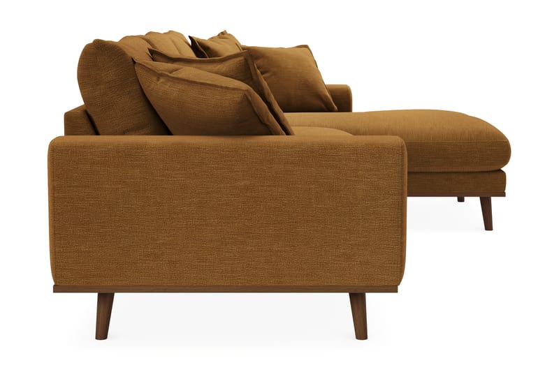 Copenhagen Premium 4-sits Högervänd L-formad Djup Divansoffa i Tyg - Senapsgul - Möbler - Soffa - Divansoffor & schäslongsoffa