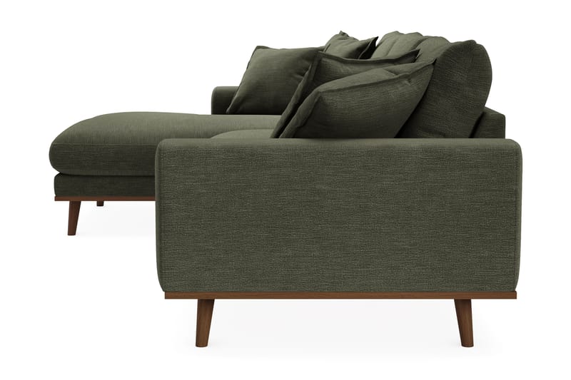 Copenhagen Premium 4-sits Vänstervänd L-formad Djup Divansoffa i Tyg - Grön - Möbler - Soffa - Divansoffor & schäslongsoffa