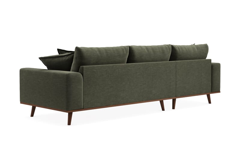 Copenhagen Premium 4-sits Vänstervänd L-formad Djup Divansoffa i Tyg - Grön - Möbler - Soffa - Divansoffor & schäslongsoffa