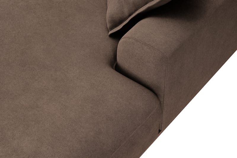 Copenhagen Premium 5-sits Vänstervänd U-formad Djup Soffa med Divan och Schäslong i Tyg - Mörkbrun - Möbler - Soffa - U-soffa